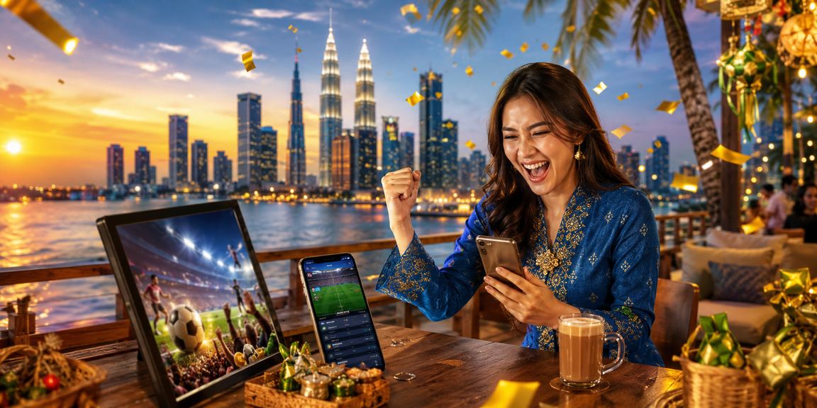Wanita berbaju kurung di Kuala Lumpur menggunakan kasino mudah alih seri33