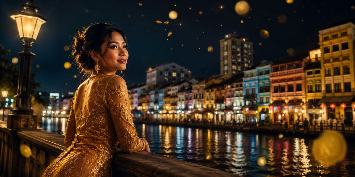 Pengguna app kasino di Pulau Pinang berpakaian kebaya