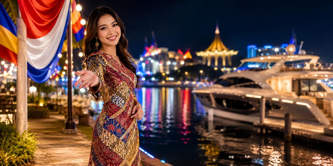 Hiburan kasino Sarawak dengan motif batik tempatan